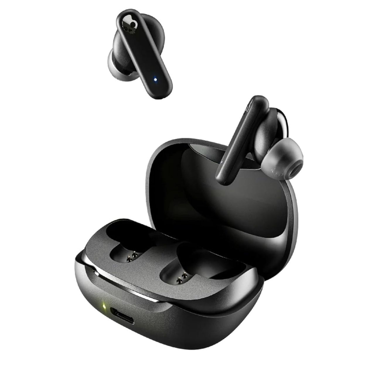 Skullcandy Smokin' Buds In-Ear Wireless Earbuds, 20 Hr Battery, 50% Renewable Plastics, Microphone, Works with iPhone Android and Bluetooth Devices -