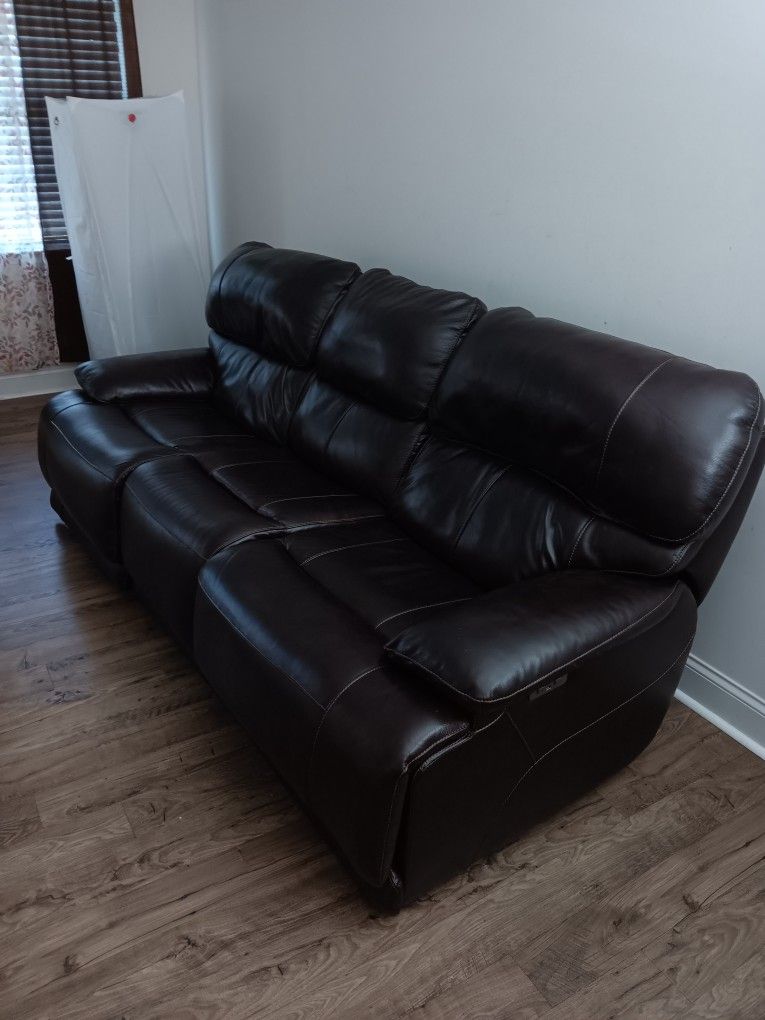 Power Reclining Sofa With Power Head Rests