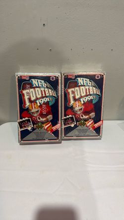 1991 Upper Deck NFL Football Card Box Lot of 2