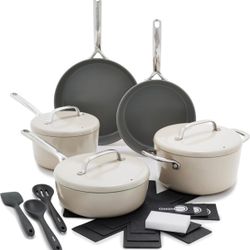 GreenPan GP5 Hard Anodized Healthy Ceramic Nonstick 14 Piece Cookware Pots