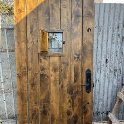 8ft Vintage Oak Wood Door