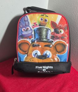 Five Nights At Freddy's Insulated Lunch Bag 2 Separate Zippered Compartments