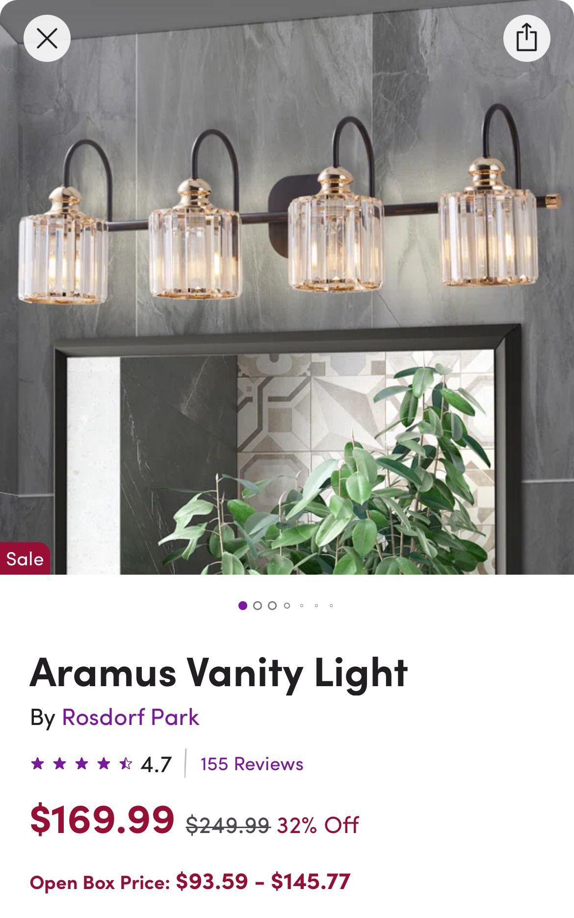 Bathroom Lights Health & Beauty