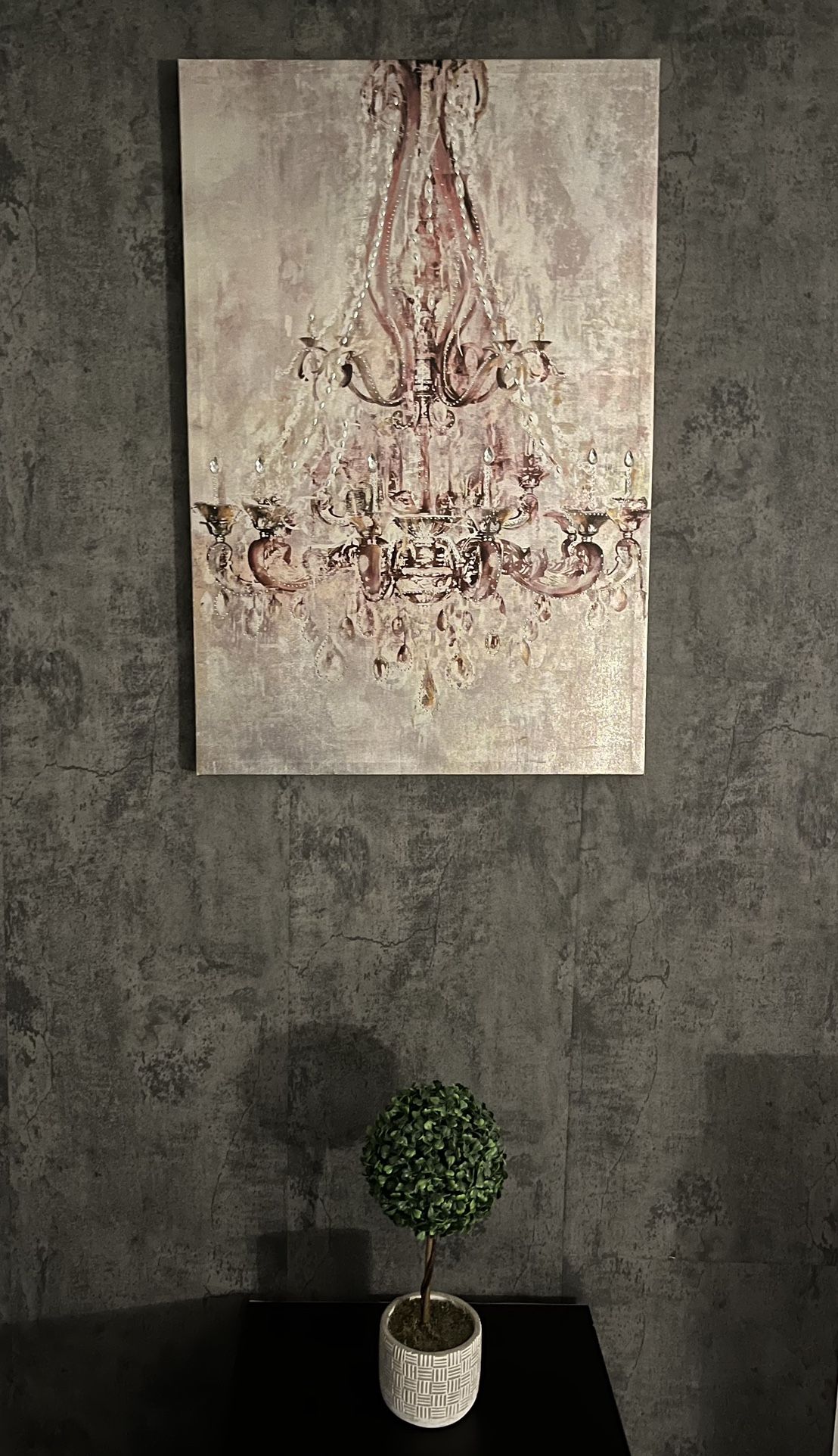 CHANDELIER CANVAS WALL ART (CRYSTAL ACCENTS)