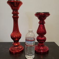 Christmas Red Candle Holders
