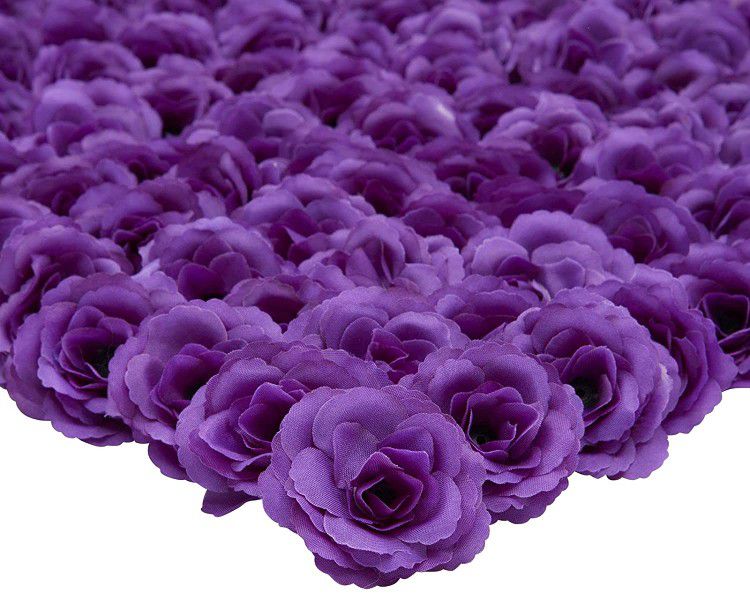 Mini Purple Silk Artificial Flower Heads for Crafts, Decorations (2 in, 75 Pack)
