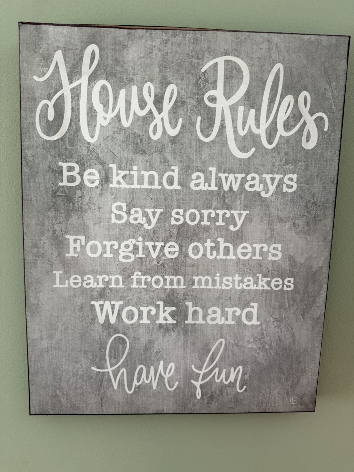 Decoration: House rules