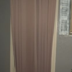 Dusty Pink Curtains With Rod 