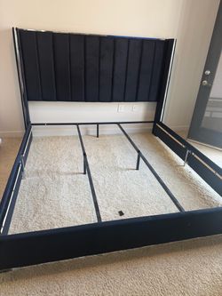 King size bed frame.