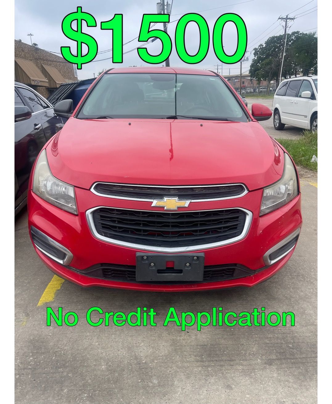 2016 Chevy Cruz No Credit Application