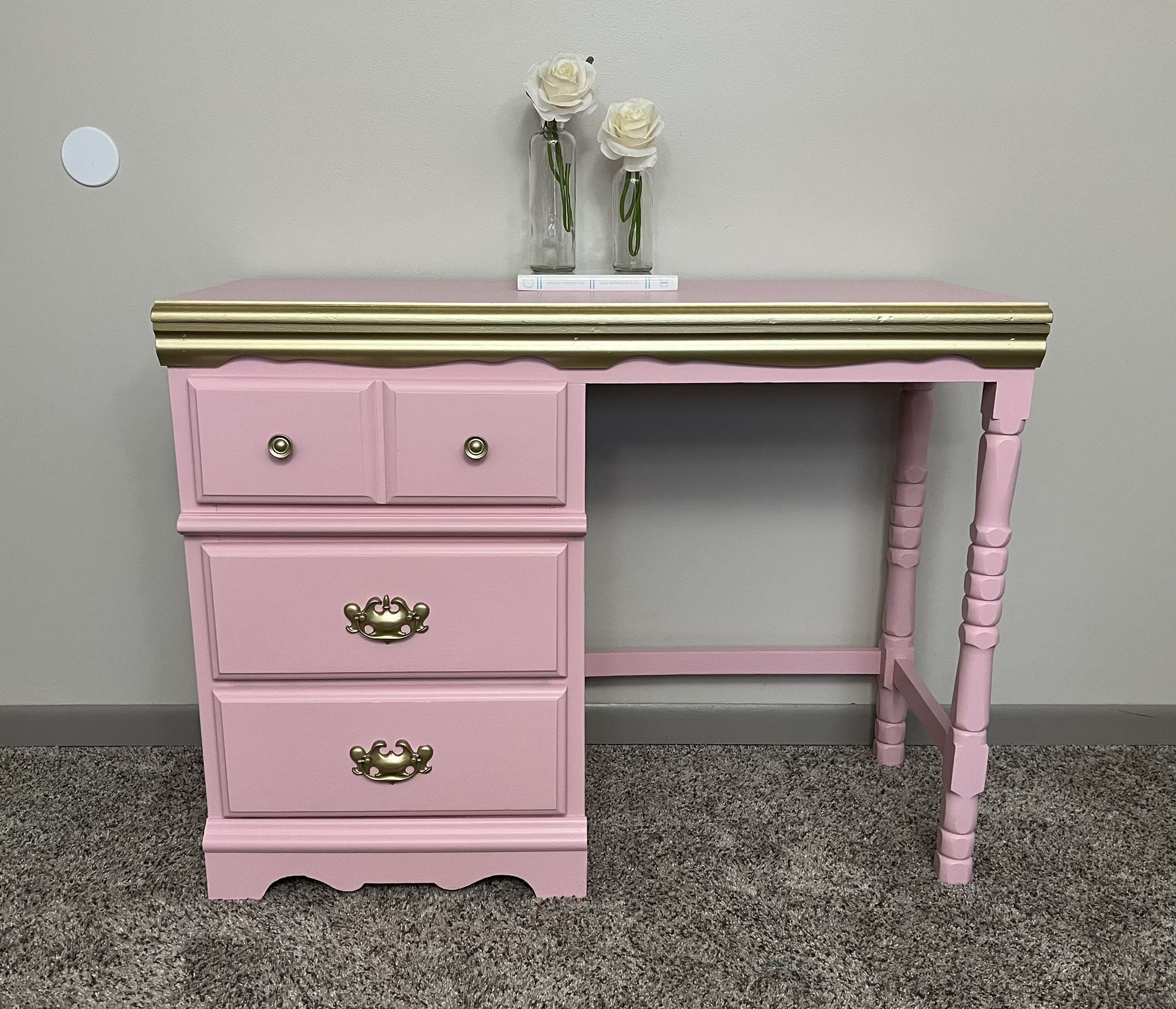 Pretty In Pink Desk Or Vanity