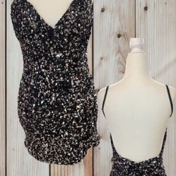 New With Tags Black & Silver Short Formal Dress & Homecoming Dress $39.99
