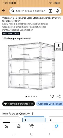 Vtopmart 3 drawers storage