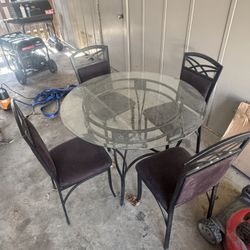 Glass Table And Chairs