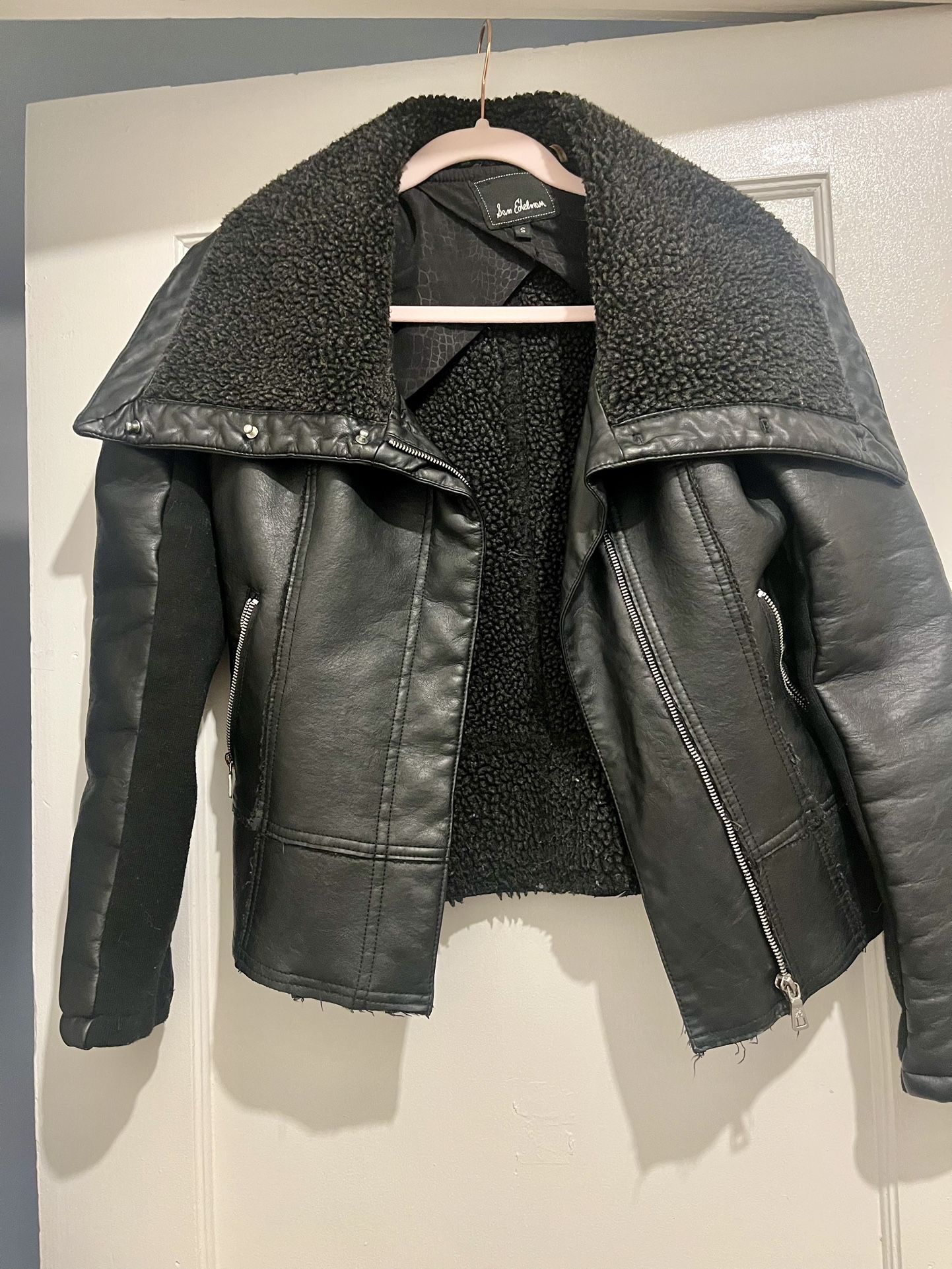 Sam Edelman Vegan Leather Shearling Jacket