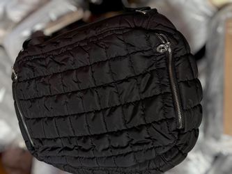 New ~ Valentino Black Quilted Nylon Crossbody Bag