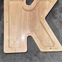 Letter K Wooden Piggy Bank 