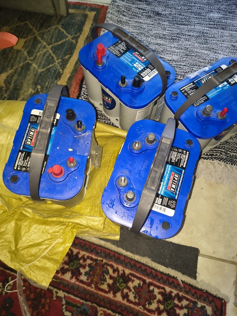 4 OPTIMA BLUE TOPS BATTERIES GROUP 34 BRAND NEW