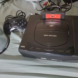 Sega Saturn With Pseudo Mod Cart