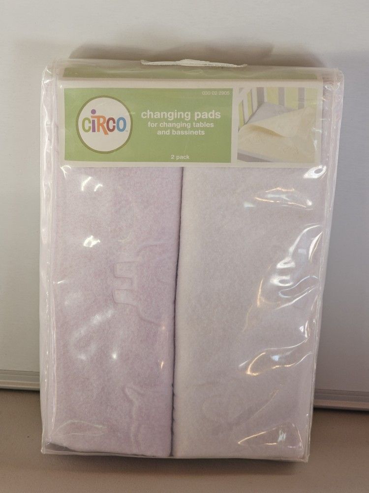 Set of 2 Baby Changing Pads for Changing Tables and Bassinets- New in Package - Light Pink and Cream (newborn, infant, girl,  babies, toddler, diaper)