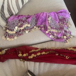 belly dancer skirt and scarf from egypt