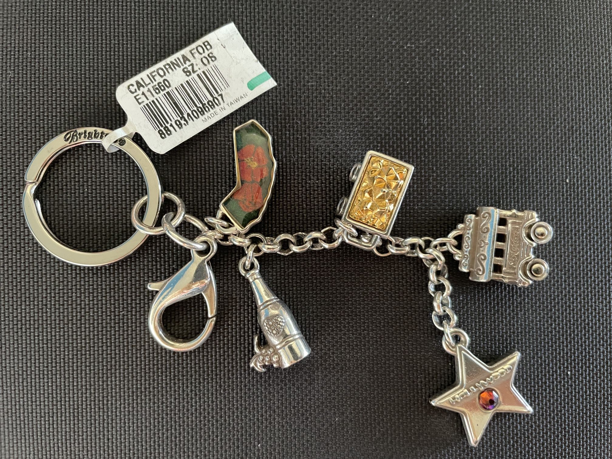 New! Brighton California Charm Keychain