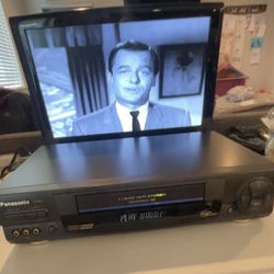 Panasonic VCR Blue Line VHS Player PV-9662 4 Head Hi-Fi No Remote Tested & Working Great