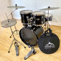 Enforcer Adult Complete Drum Set 22 12 14 16 14” New Quiet Cymbals pdp Hardware Throne Sticks $325 Cash In Ontario 91762