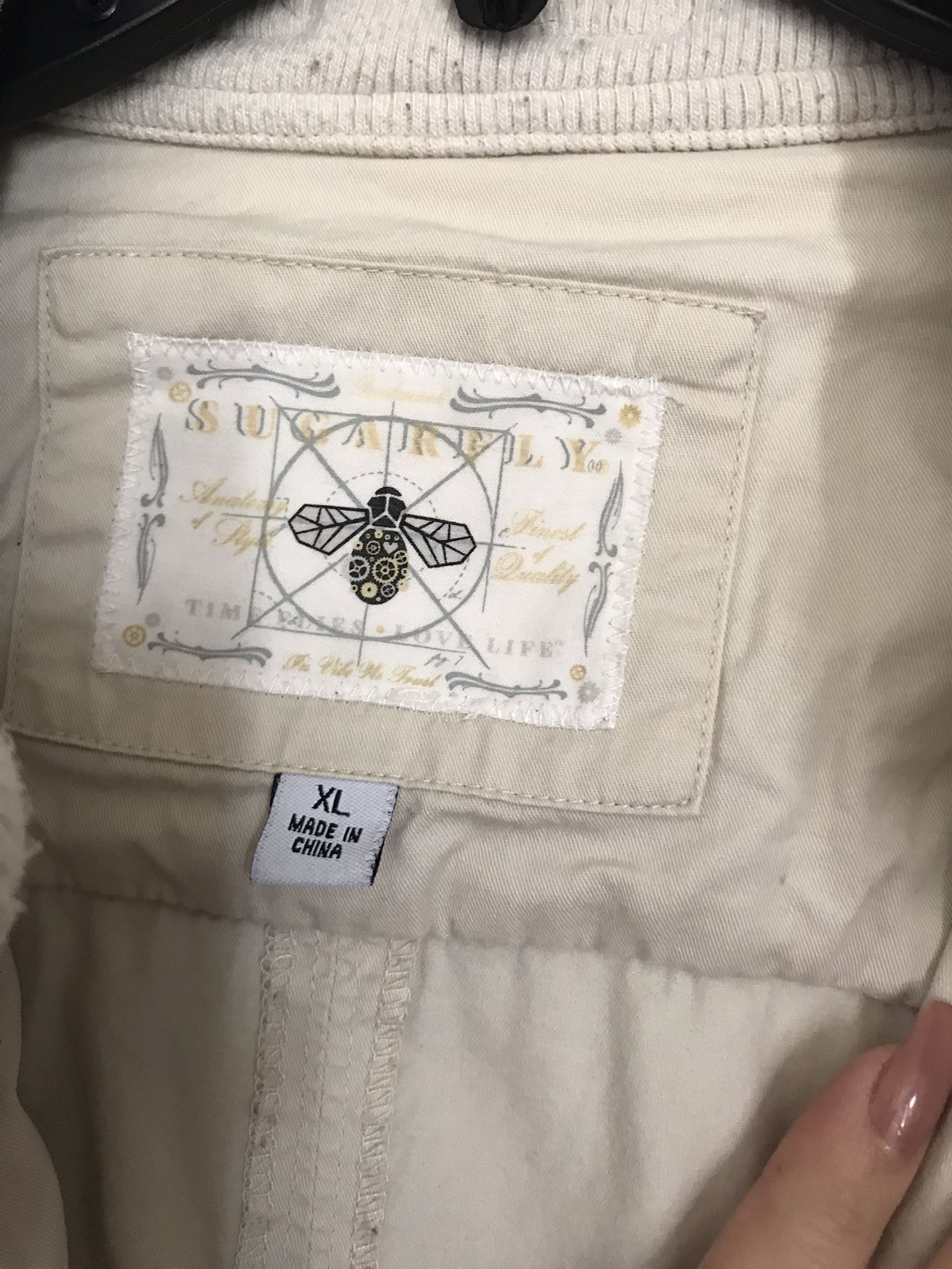 White leather jacket