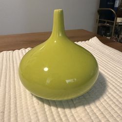 CB2 Yellow Green Vase Modern