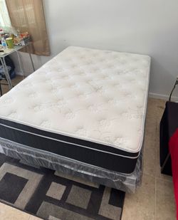 Full Size Mattress and Box Spring with Frame