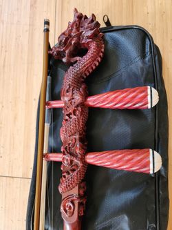 Beautiful Dragon Erhu Violin Fiddle Rosewood  w Bow & Softcase Nice Set