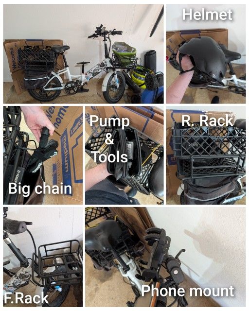 Folding Lectric E bike With Accessories