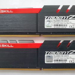 G.SKILL TridentZ 32GB (2x16GB) 3200 MHz *14-14-14-34* (B-Die) DDR4 Desktop RAM Memory (F4-3200C14D-32GTZ)