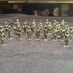 Mixed Lot Of 29 Miniature Metal Soldiers Figurines, Spanish Scottish English 2 Inches