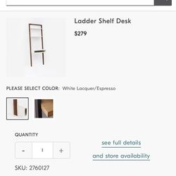 West elm Ladder Shelf Desk
