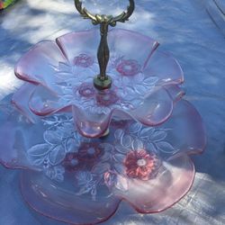 Mikasa Two Tier Dessert Stand Vintage