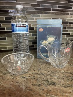 New In Box Crystal Sugar And Creamer 5.00