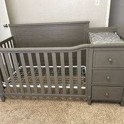 Gray crib