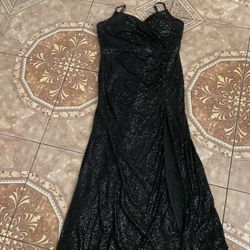 Black Sequence Party Dress