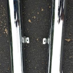 Very Nice Set Of 2 Chrome Fishtail Motorcycle Mufflers