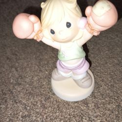 SPECIAL Vintage Precious Moments Boxing Girl Figure Rare