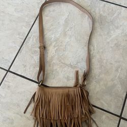 Cut n Paste Leather Fringe Shoulder Purse