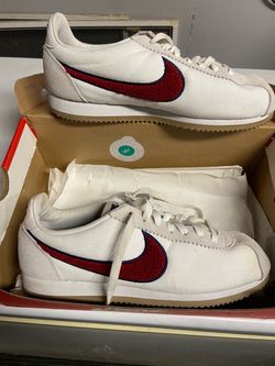 Nike Cortez Canvas Sneakers White Red