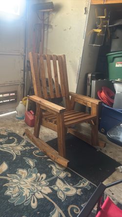 Real wood rocking chair