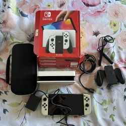 NINTENDO SWITCH OLED BUNDLE 6 GAMES INCLUDED 