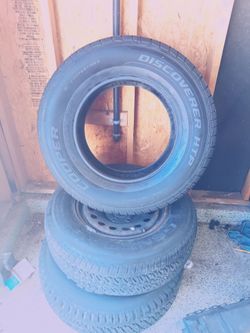 Used truck tires size 16 and 17 these could be used as good spares
