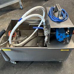 Restaurant Deep Fryer Filter Pump System RTI Model 100 Like New Rolling Stainless Steel Tank 