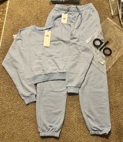 Alo Yoga Sweatsuit Set Light Blue