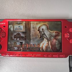 🔥 Sony PlayStation PSP 3000 Console (Red) - Loaded with games! 🔥
